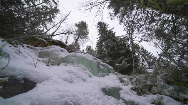 Frozen waterfall, Strandlykkja, Hedmark, Norway