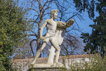 antique park sculpture in the Boboli Gardens, Florence