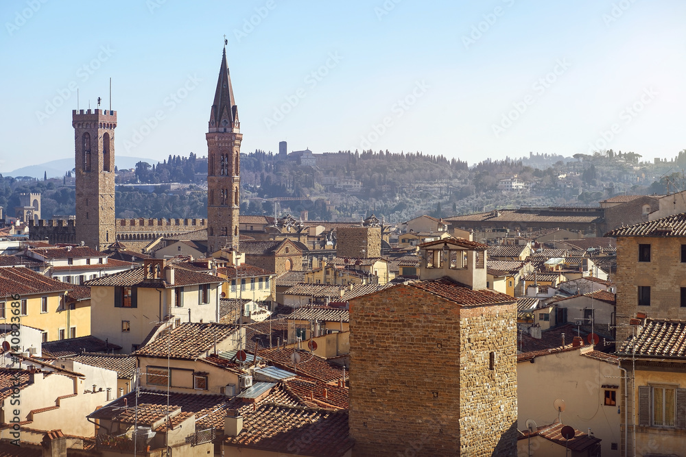 Poster florence from height