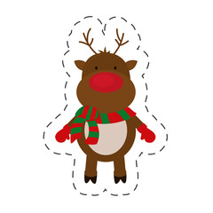 cute reindeer christmas image vector illustration eps 10