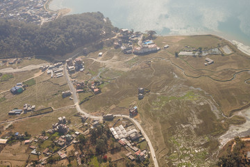 Pokhara aerial view from Bindhya Basini Temple, Nepal