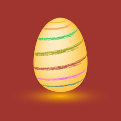 Egg. Colorful Easter egg. Abstract the egg. Vector egg.
