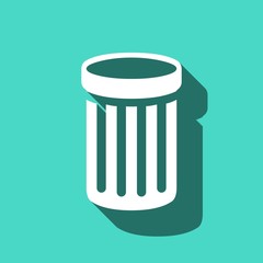 trash bin icon stock vector illustration flat design