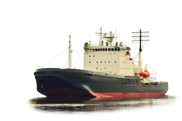 Large nuclear-powered icebreaker.