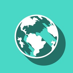 Earth icon stock vector illustration flat design