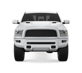 Naklejka premium Silver Pickup Truck Isolated