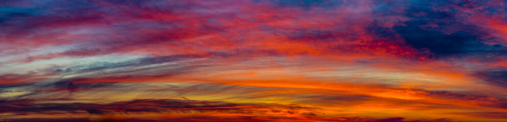 winter sunset in northern hemisphere