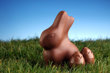 delicious easter bunnies, made of Swiss chocolate.