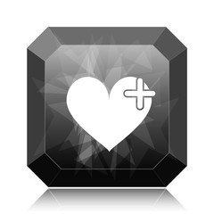 Heart with cross icon