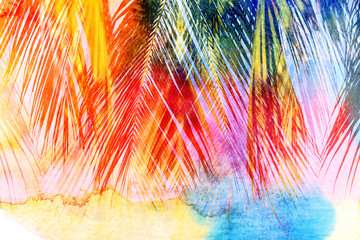 Fototapeta premium Retro photo of palm trees