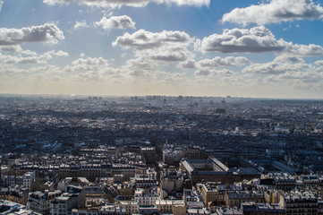 Overlooking Paris from Sacré-Cœur Basilica in the Parisian Montmartre Neighborhood As Seen from...