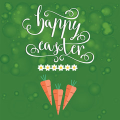 happy Easter with a garden where you grow carrots