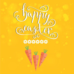 happy Easter with a garden where you grow carrots