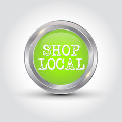 shop local badge, vector illustration