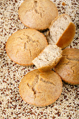 Homemade quinoa muffins. Gluten free cupcakes.