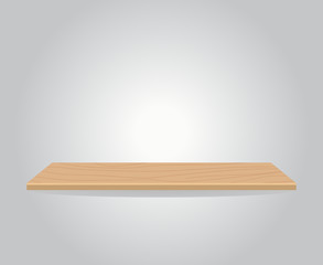 Empy wood shelf