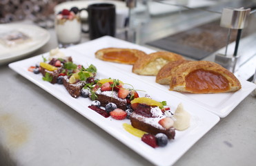 French toast and pastries