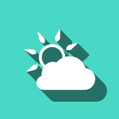 cloud covers the sun icon stock vector illustration flat design