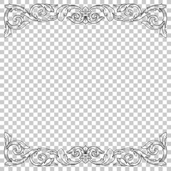 Isolate ornament in baroque style