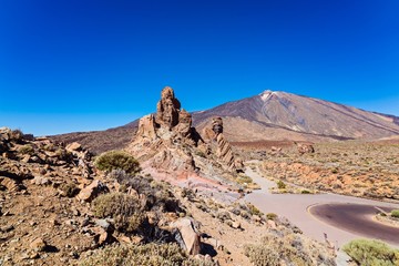 View on Teide volcano from Roques de Garcia.