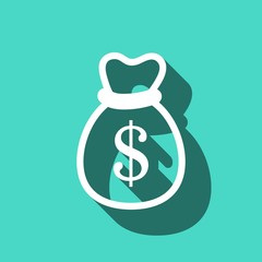 bag of money icon stock vector illustration flat design