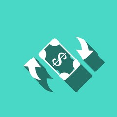 dollar money icon stock vector illustration flat design