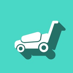 lawnmower icon stock vector illustration flat design