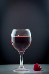red wine in a glass