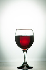 red wine in a glass