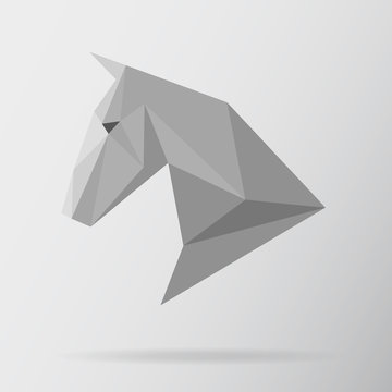 Horse animal low poly design. Triangle vector illustration.
