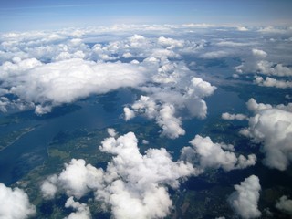 Puget Sound from airplane