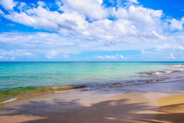 Beautifull beach in Dominican Republic. Blue sea and sky