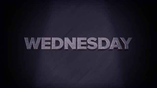 Motion Graphics 3D Animated Movie Text -Wednesday