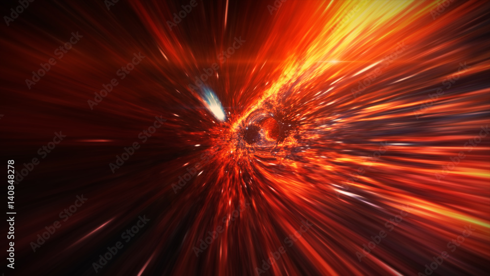 Poster the curvature of space-time in space at the boundary of the event horizon