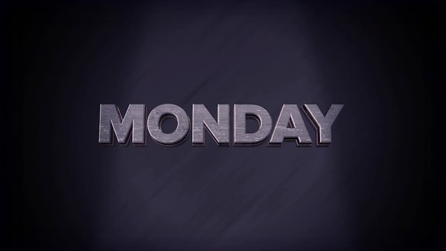 Motion Graphics 3D Animated Movie Text -Monday