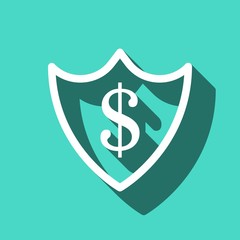 protection money icon stock vector illustration flat design