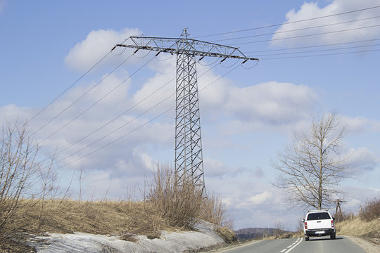 High voltage pole