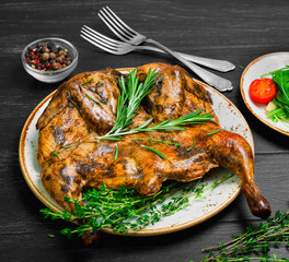 Grilled fried roast Chicken Tapaka (Tabaka)