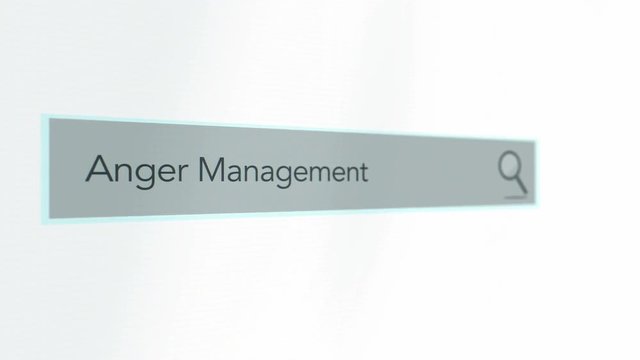 Search Bar Screen close up of Anger Management Search