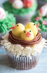 Chickens in the nest