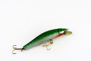 Exhibition of pirated copies of fishing metal spoon baits.