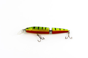 Exhibition of pirated copies of fishing metal spoon baits.