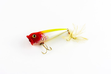 Exhibition of pirated copies of fishing metal spoon baits.