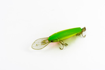 Exhibition of pirated copies of fishing metal spoon baits.