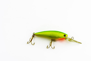 Exhibition of pirated copies of fishing metal spoon baits.