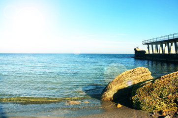 Black Sea in sunny day in Odessa