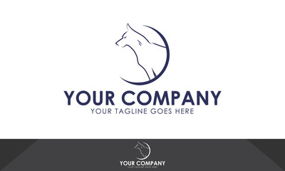 Dog logo, dog illustration, dog vector template