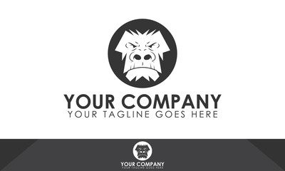Gorilla logo, gorilla illustration, gorilla vector template