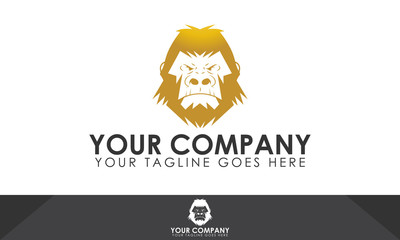 Gorilla logo, gorilla illustration, gorilla vector template