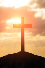 silhouette of cross